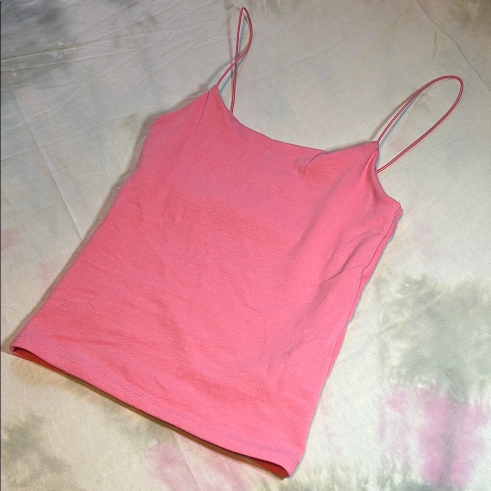 Zara Pink Fitted Sleeveless Camisole